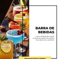 Barra de bebidas para evento